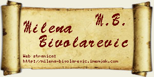 Milena Bivolarević vizit kartica